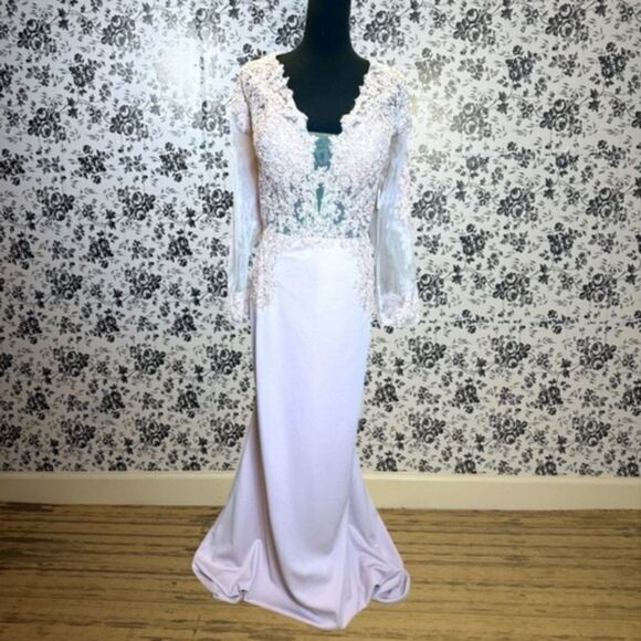 NWT LA Merchandise Pink Gown sz 14 - Picture 9 of 11